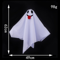 Décoration suspendue portable LED lumineuse en tissu fantôme pour Halloween, accessoires effrayants pour bar, maison hantée, aménagement de scène de fête
