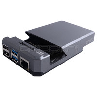 Boîtier Geeekpi Argon NEO pour Raspberry Pi 4, design minimaliste, boîtier fin en aluminium, refroidissement passif, robuste, portable, magnétique, H260