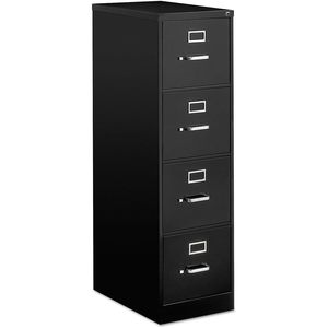 Alera Economy Vertical <b>File</b> Cabinet 4 Black Letter-Size Drawers 15\" X 25\" X 52\" - Product Image 4