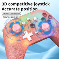 Manette de jeu sans fil NS21 RGB pour Switch/Ps3/Ps4/Android/Ios, joystick gyroscopique 6 axes, manette de jeu à double moteur avec support de téléphone