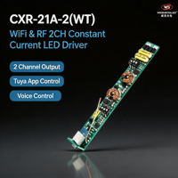 Driver LED WiFi & RF CC 10-42VDC 2CH*(150-500)mA 1.5-21W CXR-21A-2(WT) (Aplikasi Tuya)