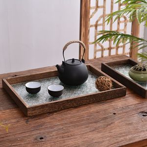 Wooden <b>Tea</b> <b>Tray</b> Multi Size Solid Paulownia Wood Retro Serving <b>Tray</b> For <b>Tea</b> And Snacks - Product Image 2