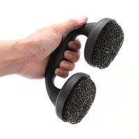 Brosse de nettoyage pour évier de cuisine et barbecue en acier inoxydable robuste FF5969, écologique, avec manche en plastique