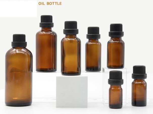 Promotion empty 5 10 15 20 30 50 100ml  amber glass  oil bottle with dropper dropper bottle with measurement markings