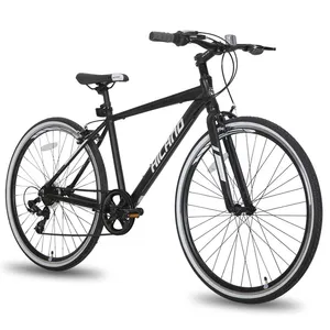 Joykie Hiland Europese Magazijn Fabrikant Groothandel 7 Speed Legering Fiets Hybrid Mens Hybrid Bike Voor Mannen 700c