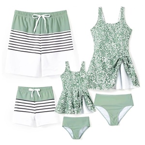 Maillots de bain de luxe personnalisés de haute qualité à imprimé color block pour la famille, ensemble de 6 pièces, maillots de bain pour femmes, vêtements de plage - Product Image 1