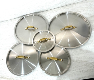 Batterie de Cuisine de Luxe Triple Couche en Acier Inoxydable 18/10 – Marmite à Soupe, Faitout et <span class=keywords><strong>Casserole</strong></span> avec Poignée Dorée - Product Image 3