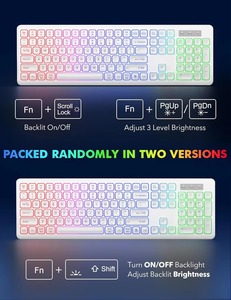Rechargeable RGB Backlit Wireless <b>Keyboard</b> and Mouse Combo with 2.4GHz Connectivity and Sleep Mode for Home and Office - Product Image 5