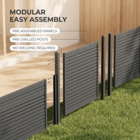 Panneaux de clôture en aluminium à assembler soi-même, revêtement poudré noir, pour jardin et bordure de piscine – Approvisionnement direct usine