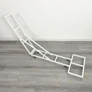 Décoration d'événements, support de remorque pliable, cadre blanc, support en métal, arche métallique, accessoires de décoration de mariage avec roues - Product Image 1