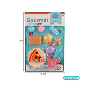 EPT 11Pcs One Dollar Item Store Pizza Making Pretend Play Kid Food Kitchen Dessert Educational Toy Promotional Shop Supplies Set