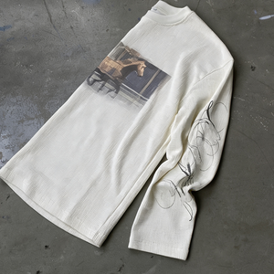 Maglietta <span class=keywords><strong>Termica</strong></span> Personalizzata Ouna a <span class=keywords><strong>Maniche</strong></span> <span class=keywords><strong>Lunghe</strong></span> Raglan in <span class=keywords><strong>Maglia</strong></span> Waffle per Uomo, T-Shirt Casual a <span class=keywords><strong>Maniche</strong></span> <span class=keywords><strong>Lunghe</strong></span> - Product Image 3