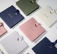 Boîte rigide personnalisée haut de gamme, écologique, recyclable, en papier artistique, imperméable, avec poignée, pour emballage cadeau