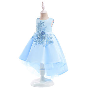 Robe de soirée formelle sans manches à ornements floraux de haute qualité pour petites filles de 7 ans – Idéale pour les fêtes - Product Image 6