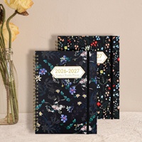 Agenda Semanal 2026-2027 con Espiral, Formato A5, en Inglés, Personalizable, para Planificación, Regalo, en Stock