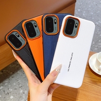 Étui de protection antichoc en cuir PU mat à motif de coutures de luxe avec protection d'objectif en métal pour OnePlus 15R / Ace 6 6T / 6 Ultra / Turbo 6 6V