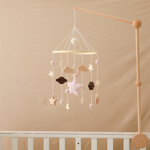 Nouveau <span class=keywords><strong>mobile</strong></span> islamique pour bébé : Créez vos propres nuages – Nouveau design, jouets suspendus en bois pour berceau, mobiles en crochet pour bébés garçons et filles avec musique - Product Image 2