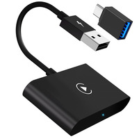 Adaptador Inalámbrico CarPlay para iPhone, Dongle USB-A/USB-C, Color Fibra de Carbono, WiFi 5GHz, Certificado CE/FCC/ROHS, Compatible con Autos 201