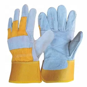 China Wholesale 10.5 inches High Quality cow spilt leather working gloves leather gloves men