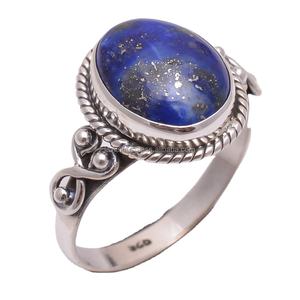 Bagues en lapis naturel nouveau design en argent sterling 925, vente en gros de bijoux faits à la main, fournisseurs de bagues en argent fin - Product Image 1