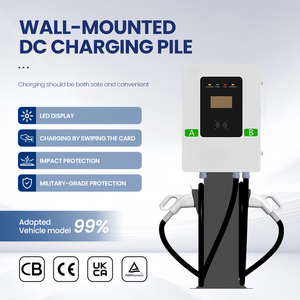 สถานีชาร์จเร็วแบบติดผนังเชิงพาณิชย์ Smart 40kW 60kW หัวชาร์จคู่ CCS1/CCS2/GBT OCPP 1.6 ควบคุมผ่านแอปและ RFID - Product Image 4