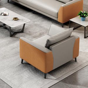 Conjunto de Sofás para Oficina, Cuero PU, Esponja de Alta Densidad, Muebles Duraderos para Recepción y Salón - Product Image 3