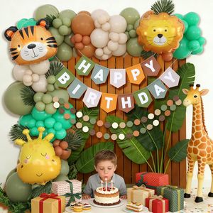 Kit Arco di Palloncini Safari all'Ingrosso, Striscione Buon Compleanno, <span class=keywords><strong>Tema</strong></span> Animali Selvatici per Decorazioni Festa di Compleanno per Bambini - Product Image 2