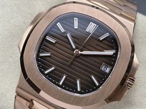 Reloj Mecánico de Lujo de Super Calidad, Resistente al Agua, 40 mm, Fábrica DDF, Movimiento ETA 324, 5711, Peso 141 g, Oro Rosa, Correa de PP Marrón - Product Image 3