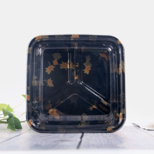 Plateau à <span class=keywords><strong>sushi</strong></span> jetable en plastique PET de qualité alimentaire avec couvercle, design créatif pour sushis et en-cas - Product Image 2