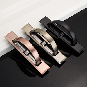 Furniture Handle Zinc Alloy Rectangle Minimalist Cabinet <b>Door</b> Durable Forward - Product Image 1