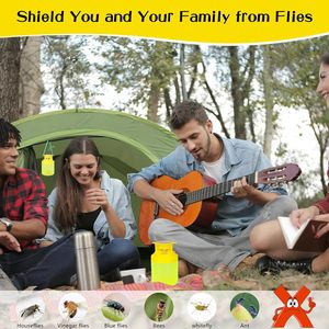 Piège à mouches solide réutilisable pour l'intérieur et l'extérieur avec appât anti-mouches, non toxique, respectueux de l'environnement, tueur d'insectes volants - Product Image 6