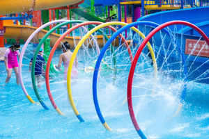 बच्चों स्प्रे पूल सवारी आउटडोर बच्चों पानी पार्क उपकरण पानी खेल संरचना मेंढक पानी आर्क - Product Image 6