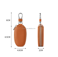 Porte-clés de voiture en cuir Porte-clés coulissant créatif Porte-clés Sacs Protecteur de stockage Clé de voiture
