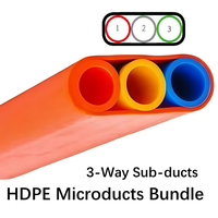 Conducto Flexible Cuadrado de HDPE de 3 Vías para Microductos, Ensamblaje Duradero para Telecomunicaciones Subterráneas, 3 Subductos, Conducto para Soplado de Aire y Fibra