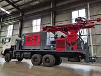 Foreuse hydraulique rotative montée sur camion pour puits d'eau, profondeur 800 m, moteur diesel, pour forage d'eau