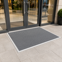 Tapis d'entrée anti-taches personnalisé, robuste, antidérapant, moderne, en aluminium, pour entreprises, profil bas, en métal, intérieur/extérieur