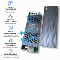 Alimentation électrique à découpage 12V/24V 100W en aluminium ultra-plat AC/DC pour bande LED, armoire, éclairage linéaire