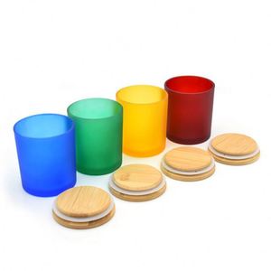 Frascos de Vidrio Vacíos de Alta Calidad para Velas, Recipientes para Velas con Tapa de Bambú - Product Image 3