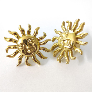 热销个性化黄铜笑脸太阳形拉手旋钮衣柜抽屉柜门拉手 - Product Image 2
