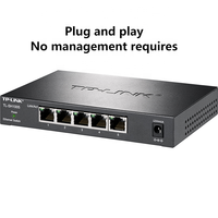 Commutateur Gigabit TP-LINK TL-SH1005 2500 Mbps à 5 ports 2,5 Gbit/s avec tous les ports Ethernet RJ45 Plug & Play compatible avec les réseaux WiFi GPRS TCP