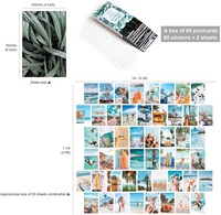 Kit de collage mural, affiches esthétiques, 50 pièces, 4x6 pouces, décoration murale photo bohème pour chambre à coucher, style Ins pour adolescentes