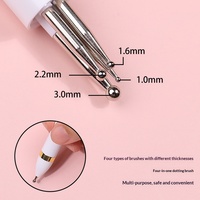 Nouveau stylo à points 4 en 1 pour nail art, stylo à peinture diamant pour ongles, outil de manucure