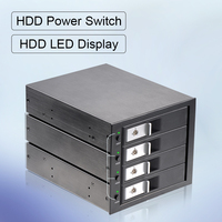 Boîtier de stockage serveur professionnel Unestech à 4 baies en aluminium, avec backplane SAS à échange à chaud pour disques durs de 3,5 pouces, rack mobile pour ordinateur