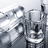 Mini ensemble blanc de récipients en verre à liqueur épaissie transparente pour liqueur whisky bière vin rouge thé