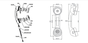 PC/ABS materiale blindato cavo cornetta del telefono per il chiosco sistema di comunicazione - Product Image 4