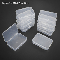 10 pièces Mini boîte à outils électronique pièces en plastique conteneur boîte à outils vis hameçon foret composant boîte de rangement pour le stockage d'outils