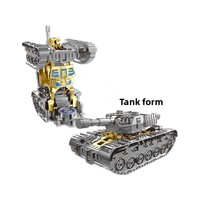 Serie de Robots Transformables Transfronterizos: Vehículo Militar, Tanque, Dinosaurio - Juguete Antiestrés de Plástico para Dedos