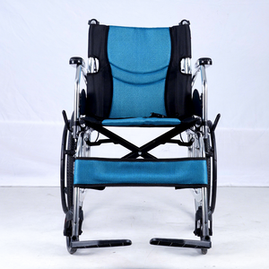 Fauteuil roulant manuel pliable en alliage d'aluminium KS, usage médical, absorption des chocs, portable, pour personnes âgées - Product Image 3