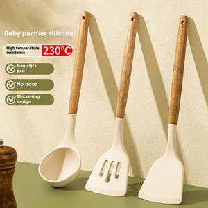 Ustensiles de cuisine en silicone durables anti-brûlure à haute température, pelle à pot, spatule antiadhésive pour poêle, cuillère à soupe de cuisine, ustensiles ménagers - Product Image 1