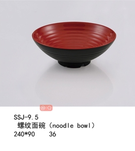 Cuenco de dos colores de melamina A5 <span class=keywords><strong>100</strong></span> de estilo moderno personalizado, comida rápida, restaurante, Hotel, vajilla de plástico sostenible, diseño clásico - Product Image 2